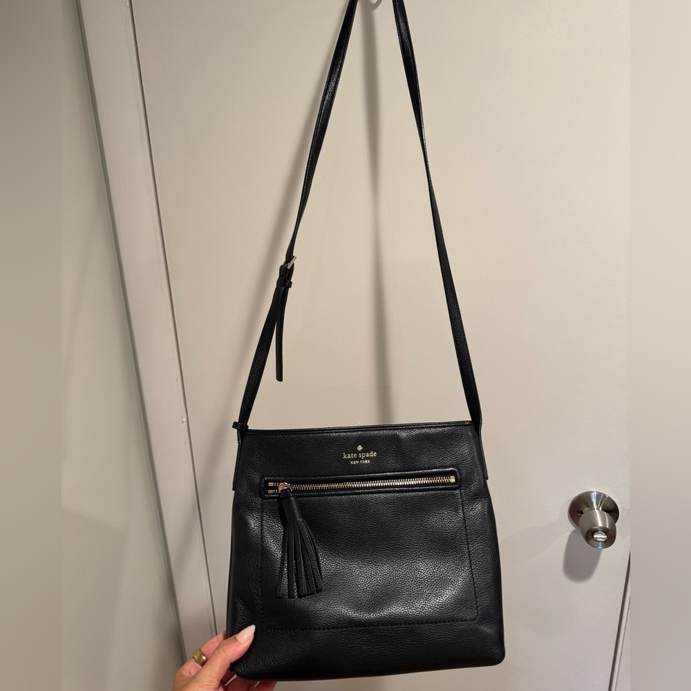 Kate Spade Black Crossbody Bag with Tassel